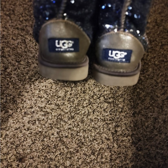 UGG Sparkly Blue and Silver Boots - Picture 5 of 5